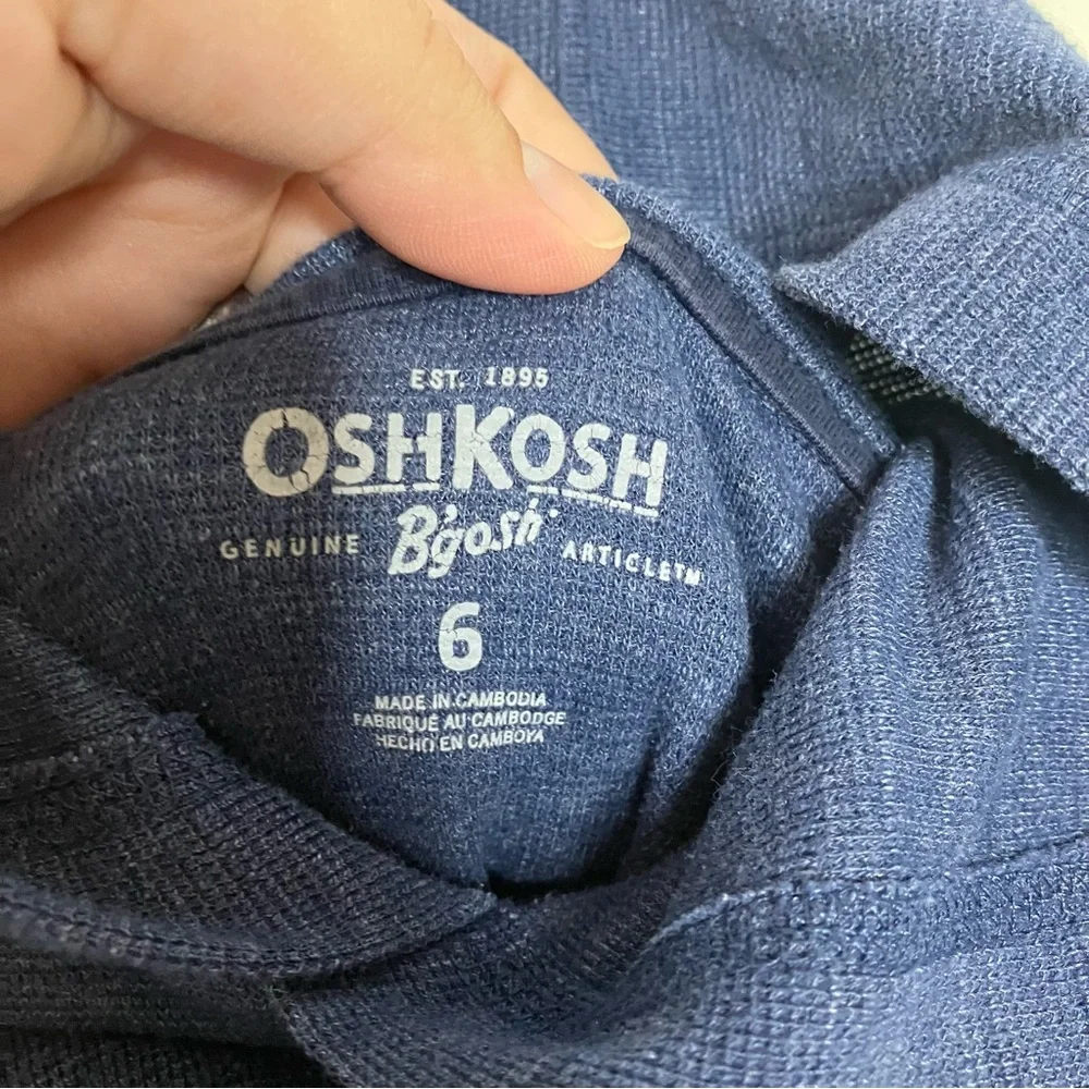 OshKosh B’gosh boys hooded long sleeve shirt 6
